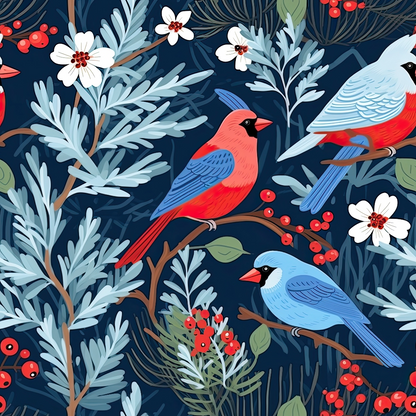 Cardinal Pines Pattern 11 Minky Fabric