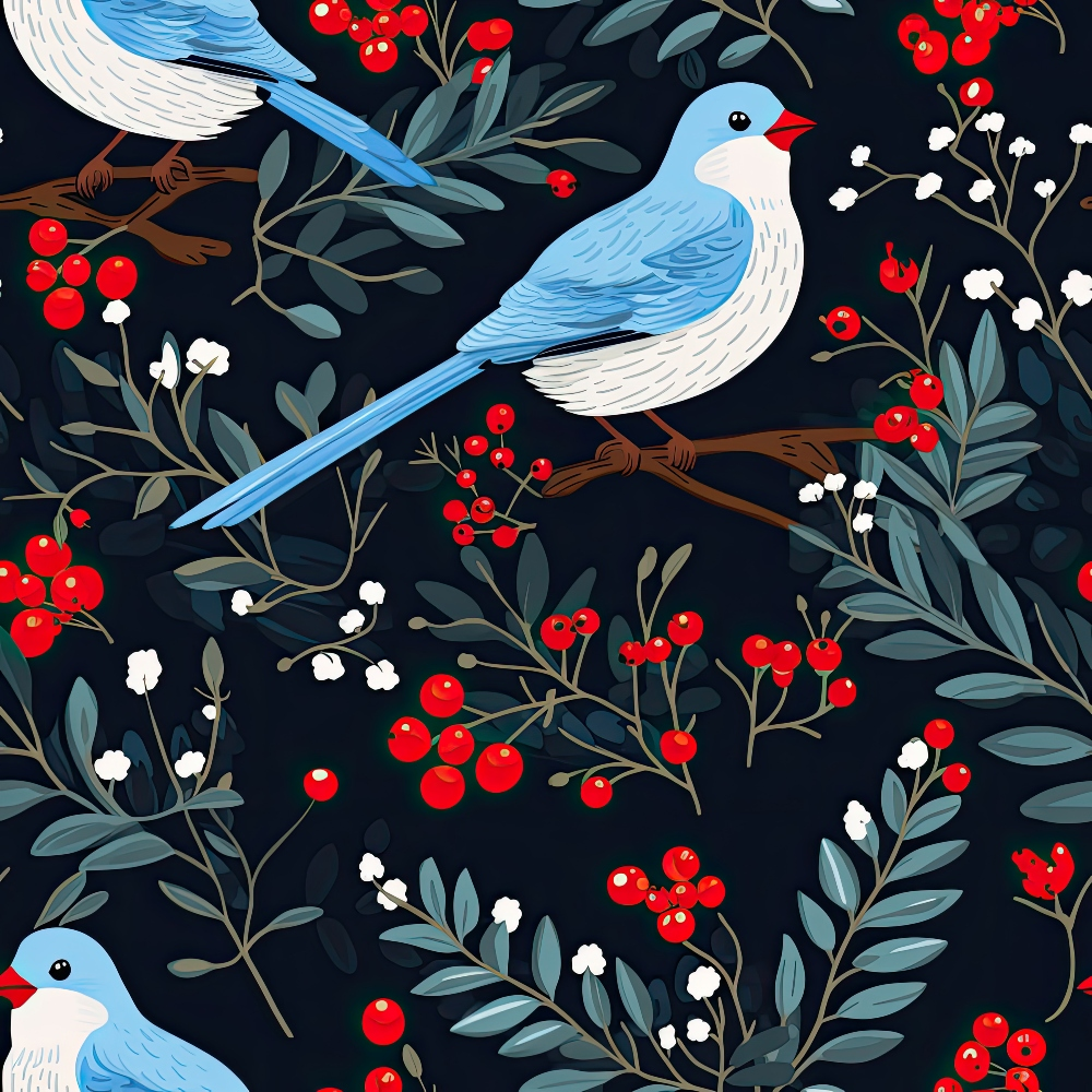 Cardinal Pines Pattern 4 Minky Fabric