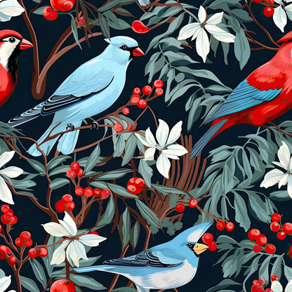 Cardinal Pines Pattern 6 Minky Fabric