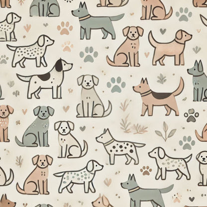 Cubist Canines Pattern 12 Minky Fabric