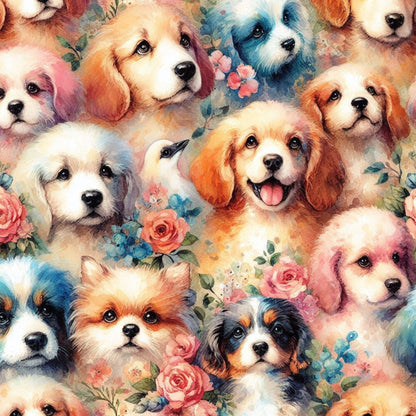 Cubist Canines Pattern 14 Minky Fabric