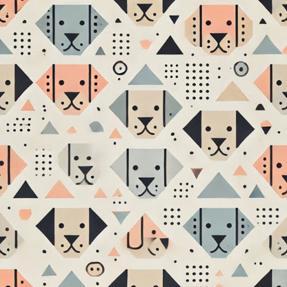 Cubist Canines Pattern 15 Minky Fabric