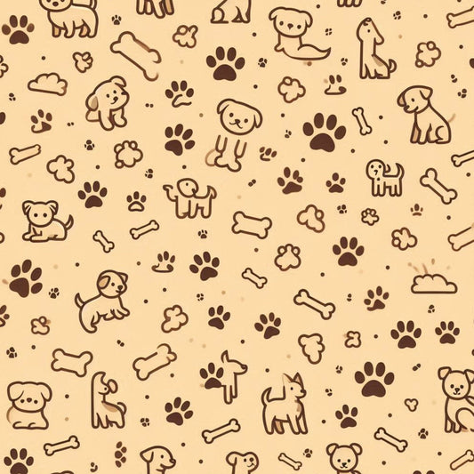 Cute Dog Pattern 16 Quilting Cotton Fabric