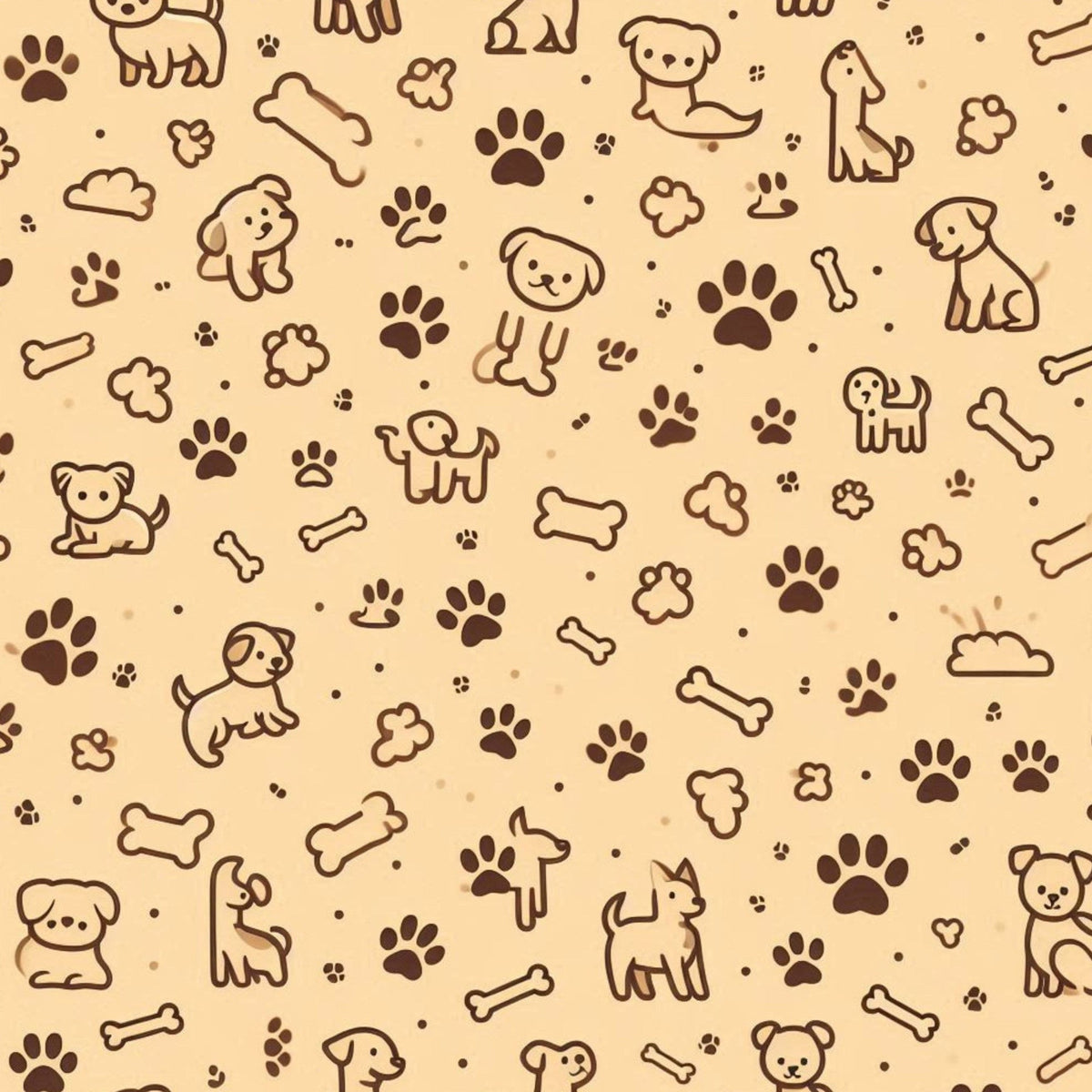 Cubist Canines Pattern 16 Minky Fabric