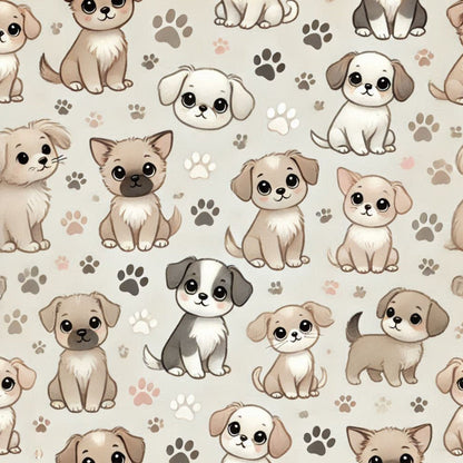 Cubist Canines Pattern 1 Minky Fabric