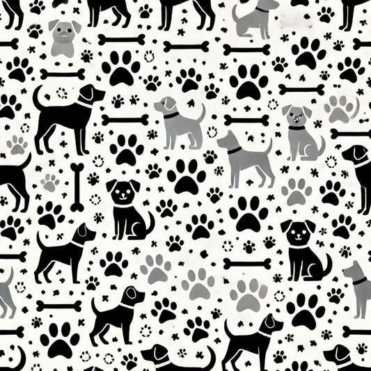 Cute Dog Pattern 20 Quilting Cotton Fabric