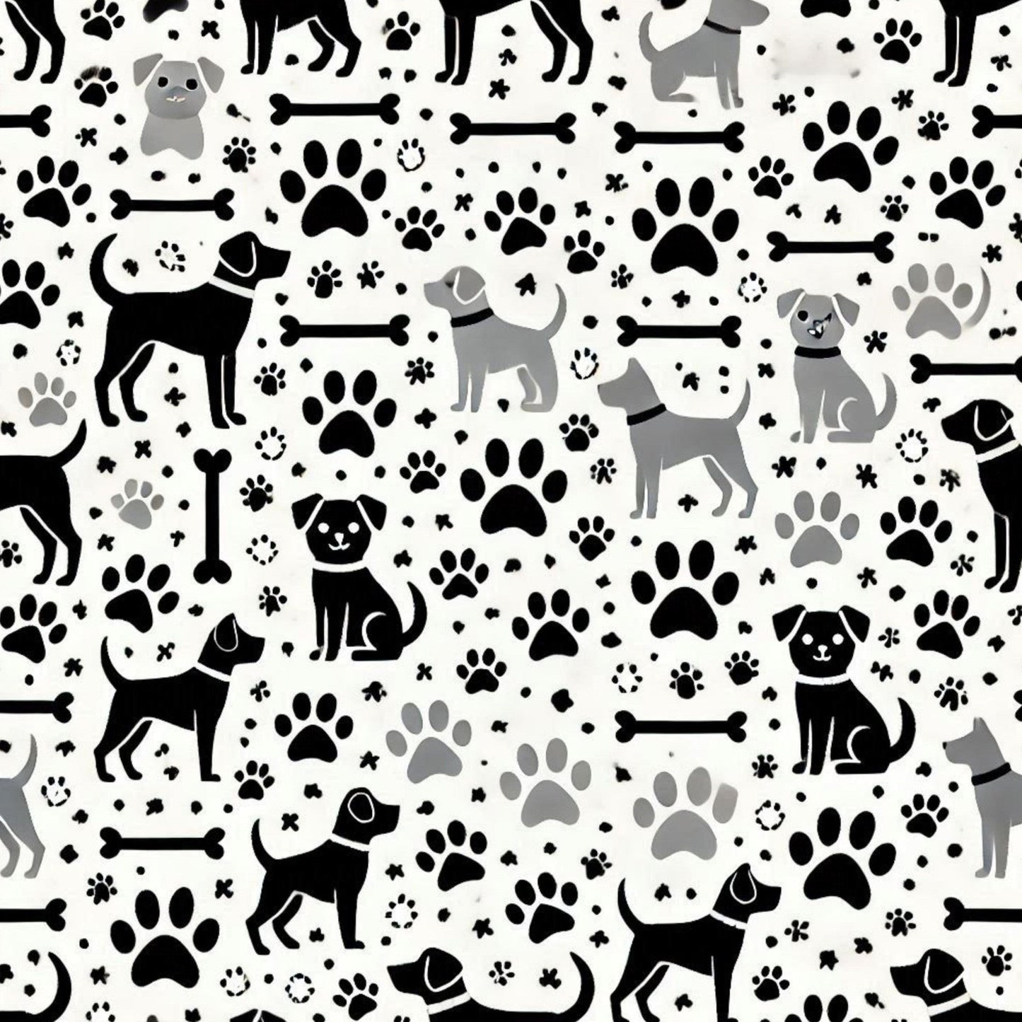 Cute Dog Pattern 20 Quilting Cotton Fabric