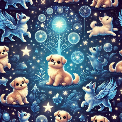 Cubist Canines Pattern 21 Minky Fabric