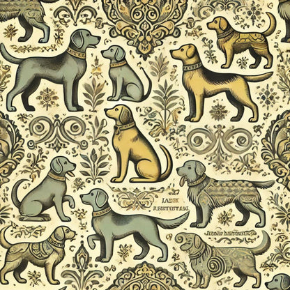 Cubist Canines Pattern 24 Minky Fabric