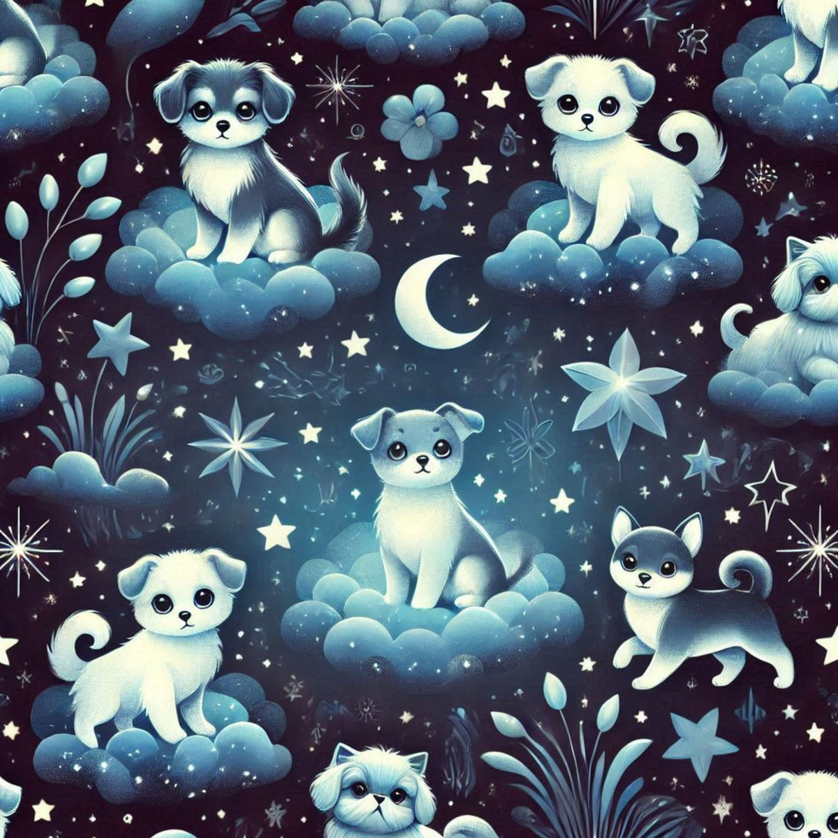 Cubist Canines Pattern 28 Minky Fabric