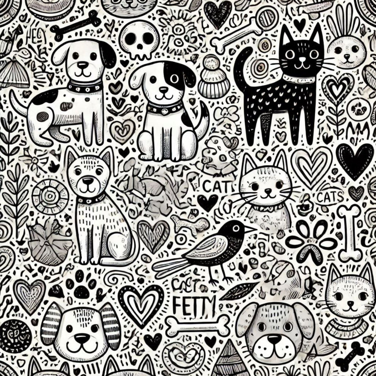 Cubist Canines Pattern 30 Minky Fabric