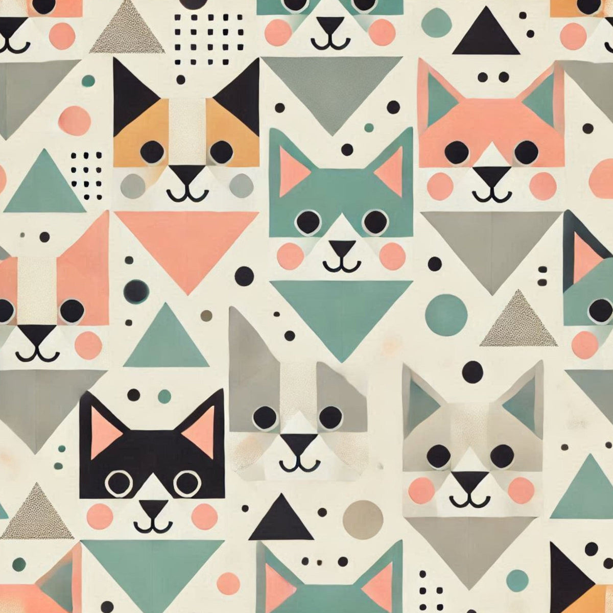 Cubist Canines Pattern 31 Minky Fabric