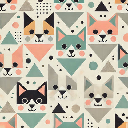 Cubist Canines Pattern 31 Minky Fabric