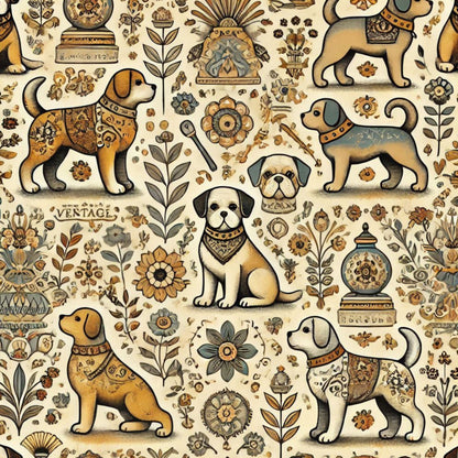 Cubist Canines Pattern 32 Minky Fabric