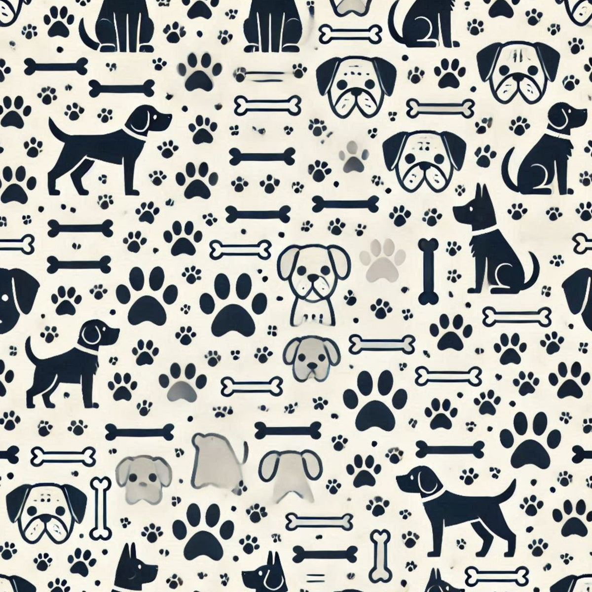 Cubist Canines Pattern 35 Minky Fabric