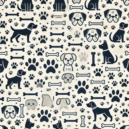 Cubist Canines Pattern 35 Minky Fabric