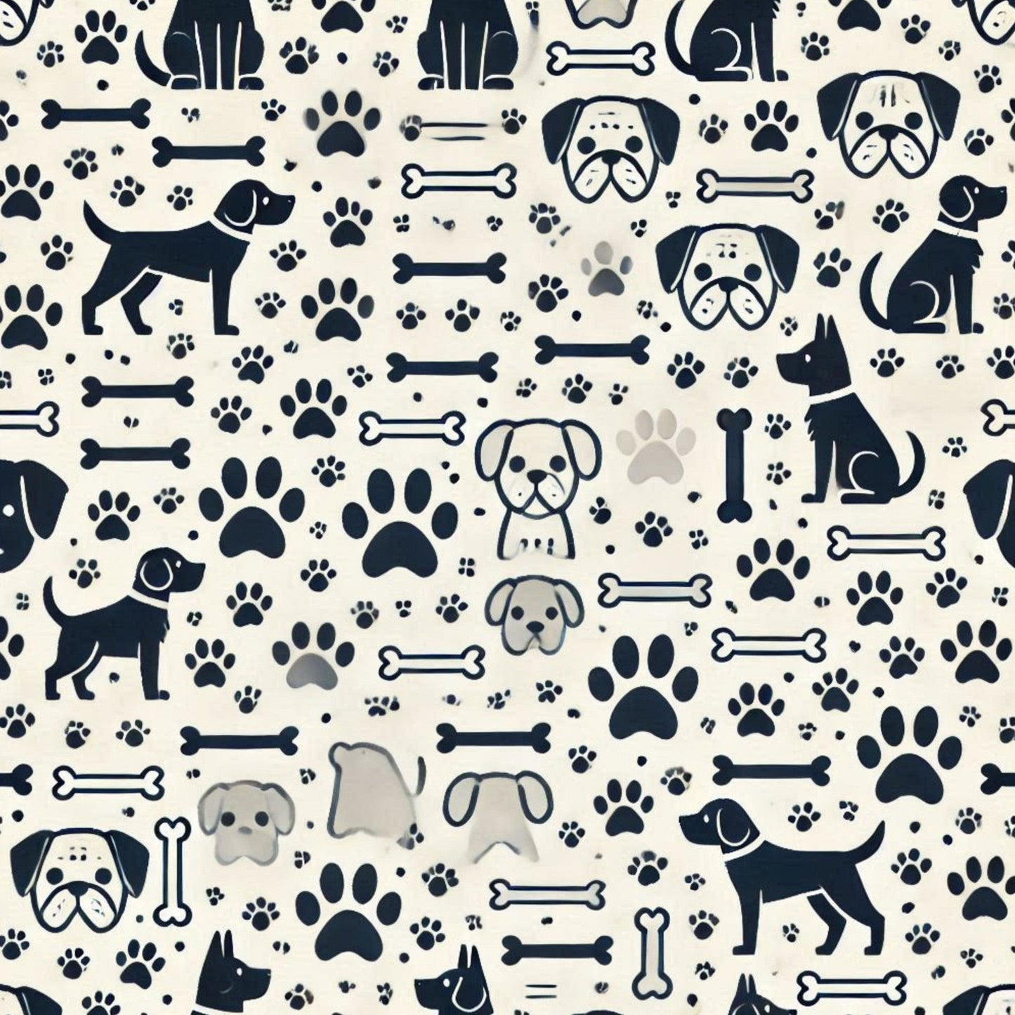 Cute Dog Pattern 35 Quilting Cotton Fabric