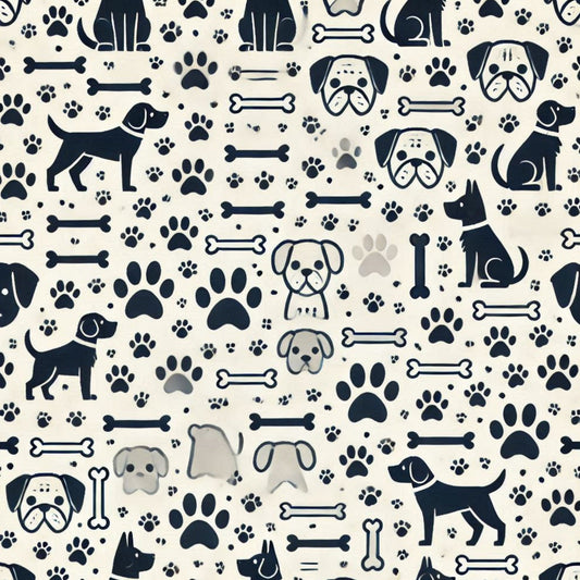 Cute Dog Pattern 35 Quilting Cotton Fabric
