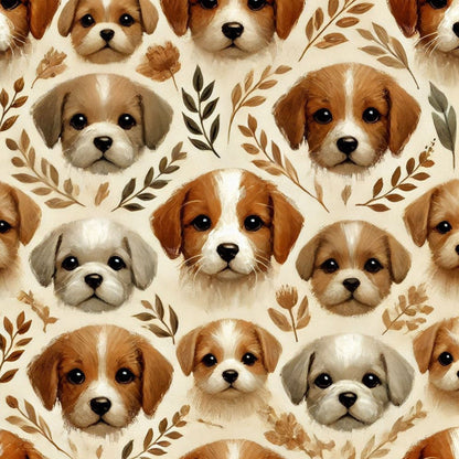 Cubist Canines Pattern 3 Minky Fabric