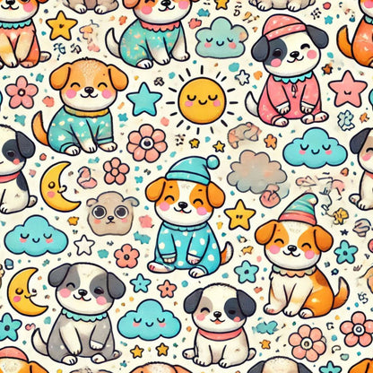 Cubist Canines Pattern 5 Minky Fabric