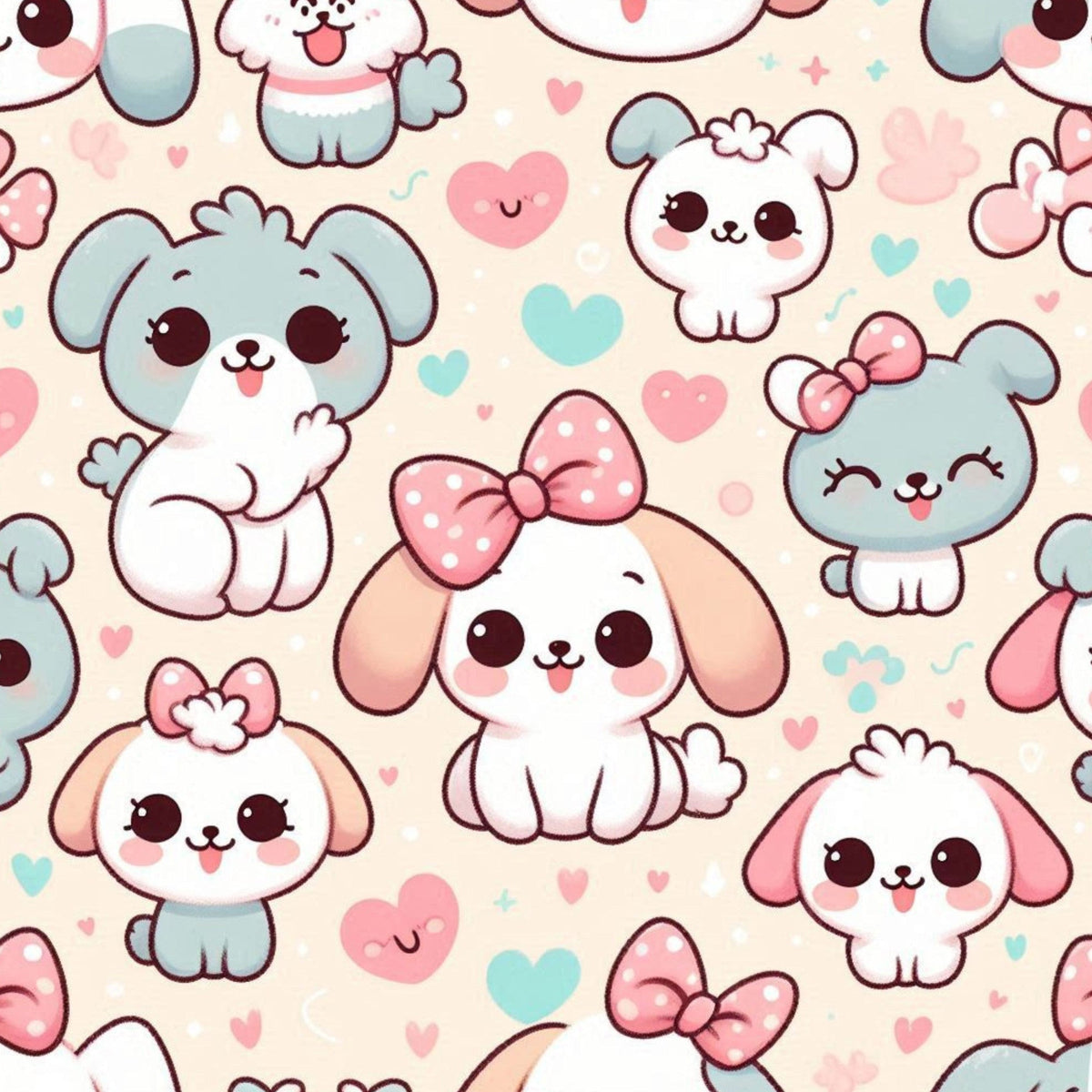 Cubist Canines Pattern 6 Minky Fabric