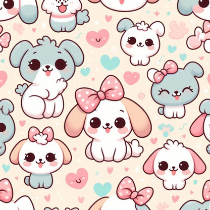 Cubist Canines Pattern 6 Minky Fabric