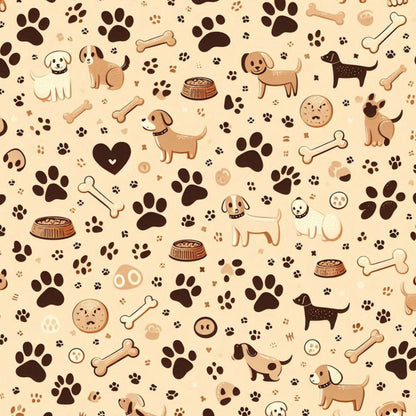 Cute Dog Pattern 8 Quilting Cotton Fabric