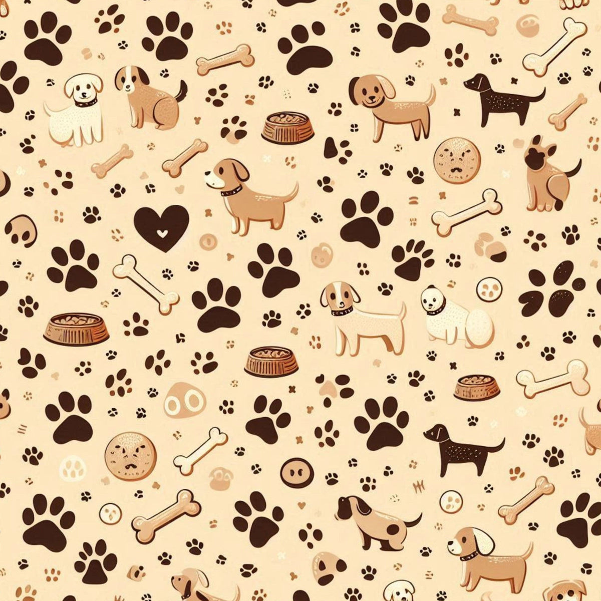 Cubist Canines Pattern 8 Minky Fabric