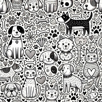 Cubist Canines Pattern 9 Minky Fabric