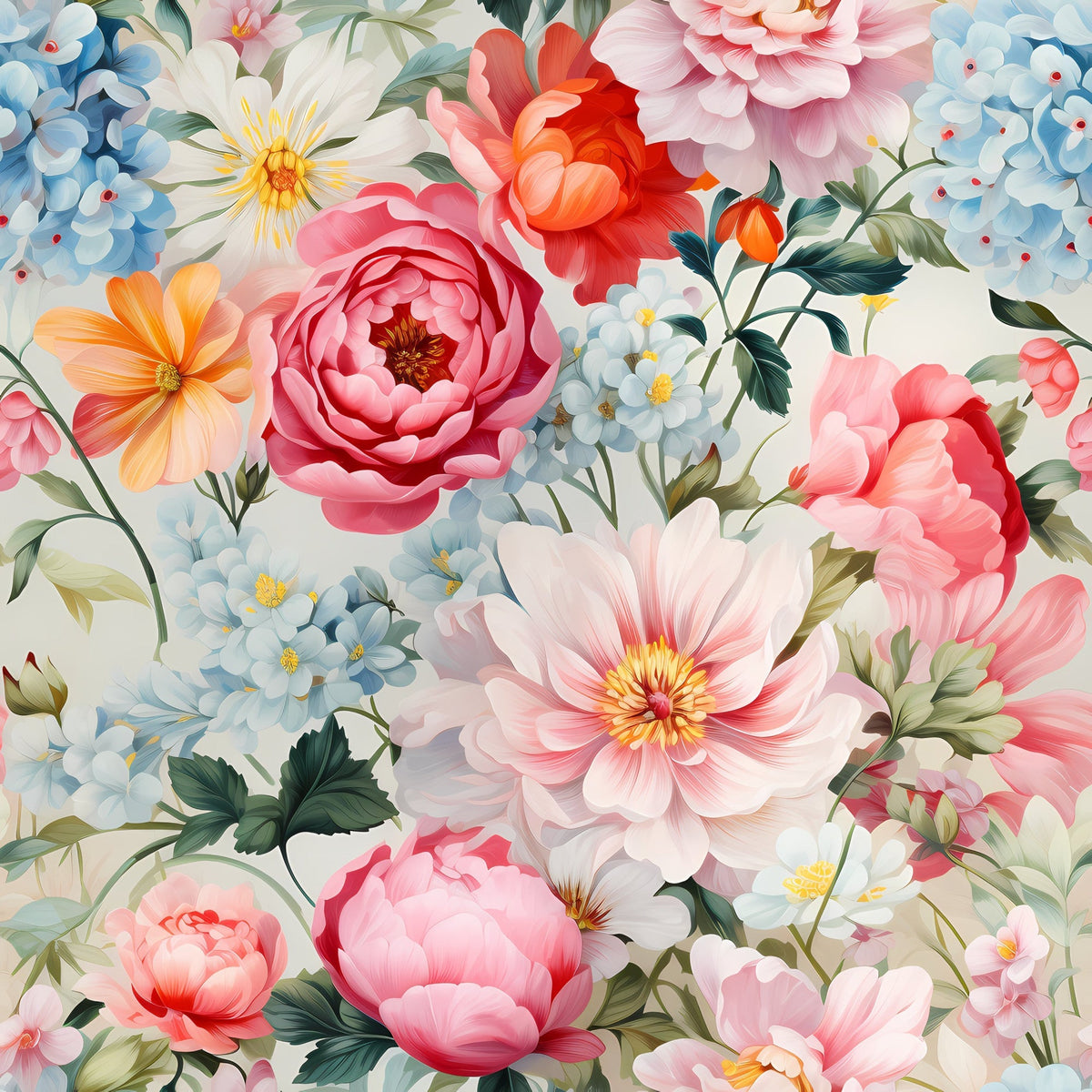 Peony Daydream Pattern 4 Minky Fabric