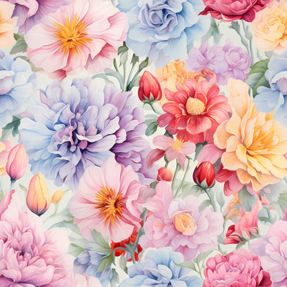 Peony Daydream Pattern 6 Minky Fabric