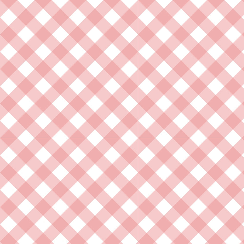 Diagonal Gingham Peach Puff Minky Fabric