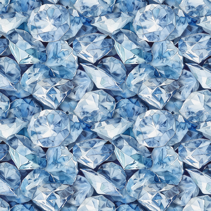 Sapphire Crystals Pattern 10 Minky Fabric