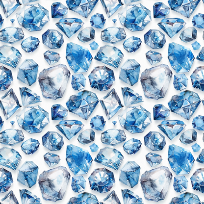 Sapphire Crystals Pattern 1 Minky Fabric