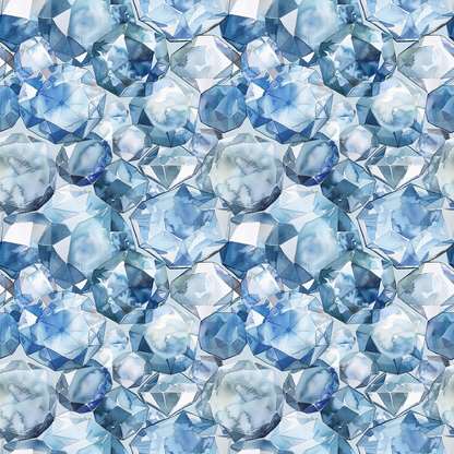 Sapphire Crystals Pattern 2 Minky Fabric