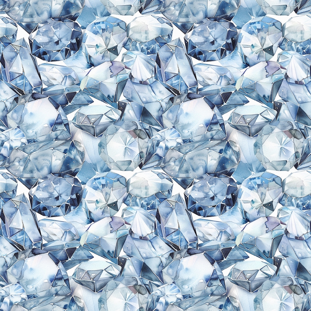 Sapphire Crystals Pattern 3 Minky Fabric
