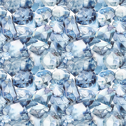 Sapphire Crystals Pattern 3 Minky Fabric
