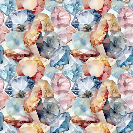 Diamond Gemstones Pattern 4 Quilting Cotton Fabric