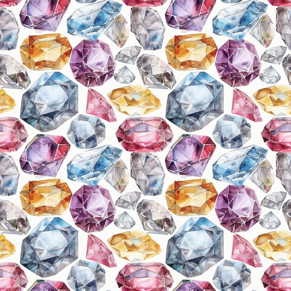 Sapphire Crystals Pattern 5 Minky Fabric