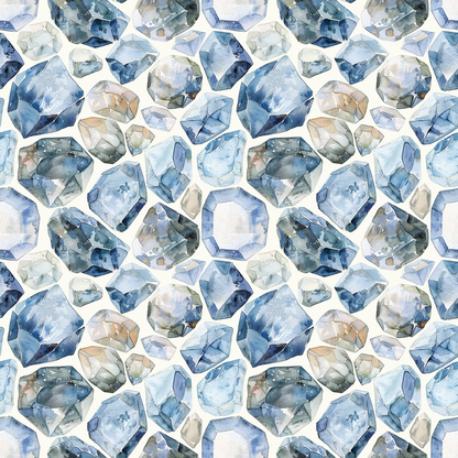 Sapphire Crystals Pattern 6 Minky Fabric