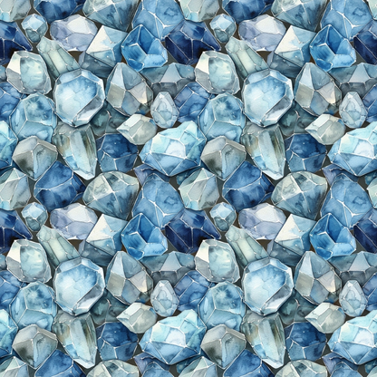 Sapphire Crystals Pattern 7 Minky Fabric