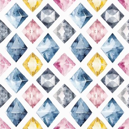 Sapphire Crystals Pattern 8 Minky Fabric