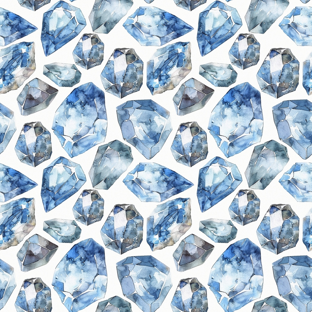 Sapphire Crystals Pattern 9 Minky Fabric