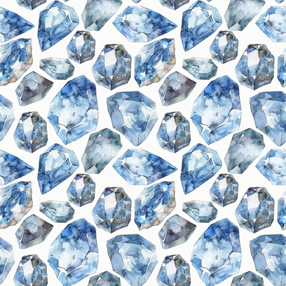 Sapphire Crystals Pattern 9 Minky Fabric
