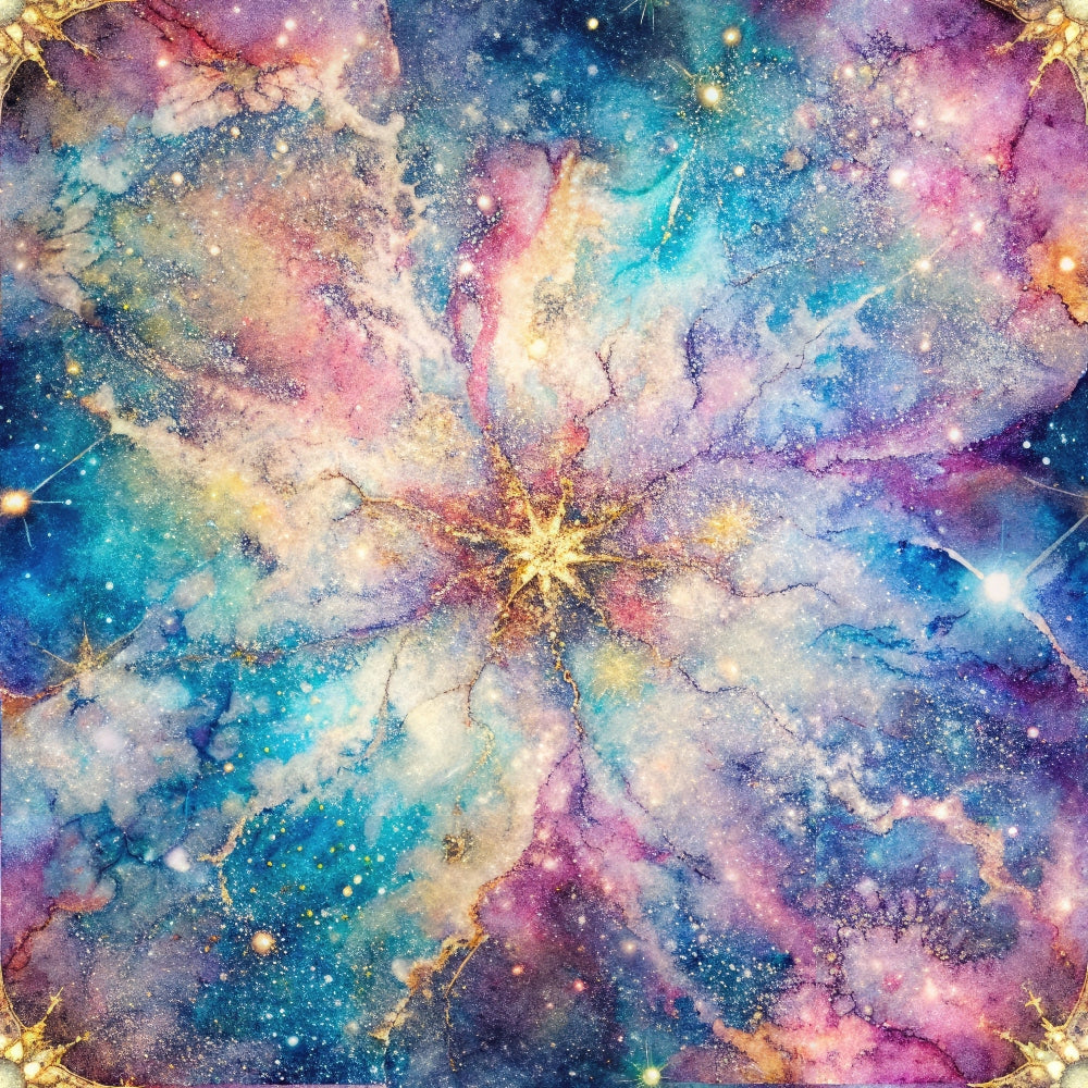Stardust Nebula Pattern 5 Minky Fabric