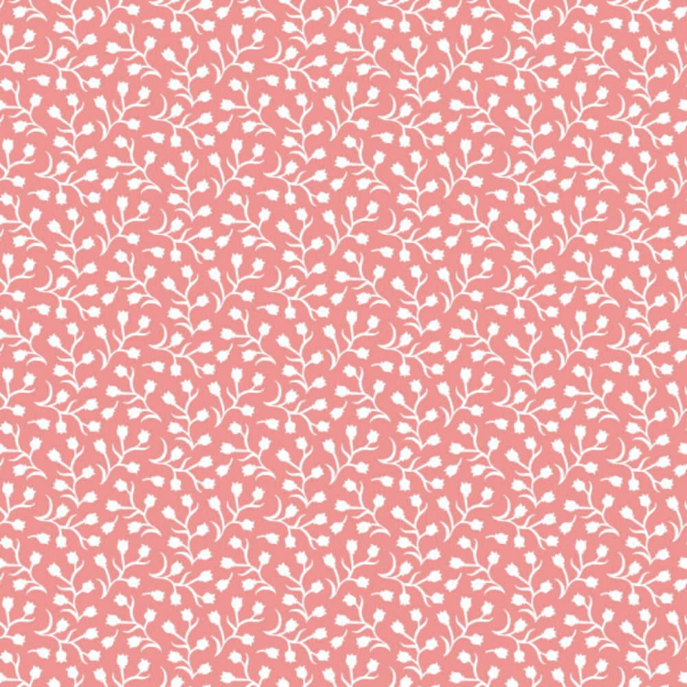 Ditsy Flowers on Peach Puff Minky Fabric