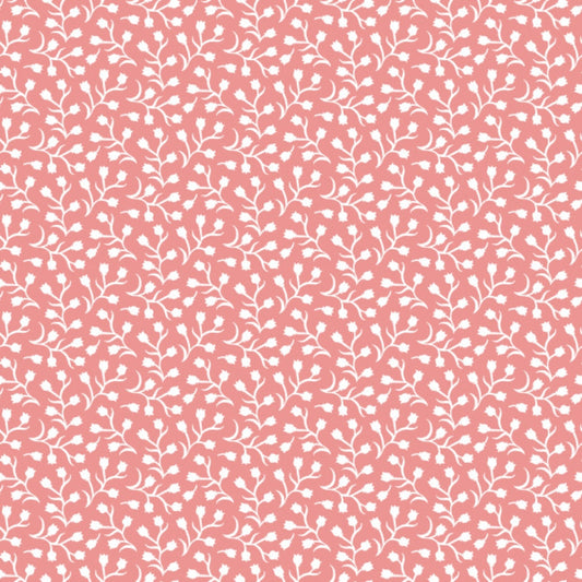 Ditsy Flowers on Peach Puff Quilting Cotton Fabric