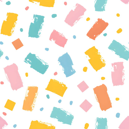 Doodle Polka Dot Rectangles Pattern 4 Quilting Cotton Fabric