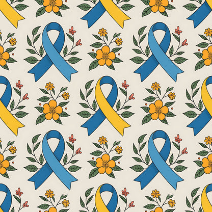 Ribbons of Hope Pattern 10 Minky Fabric