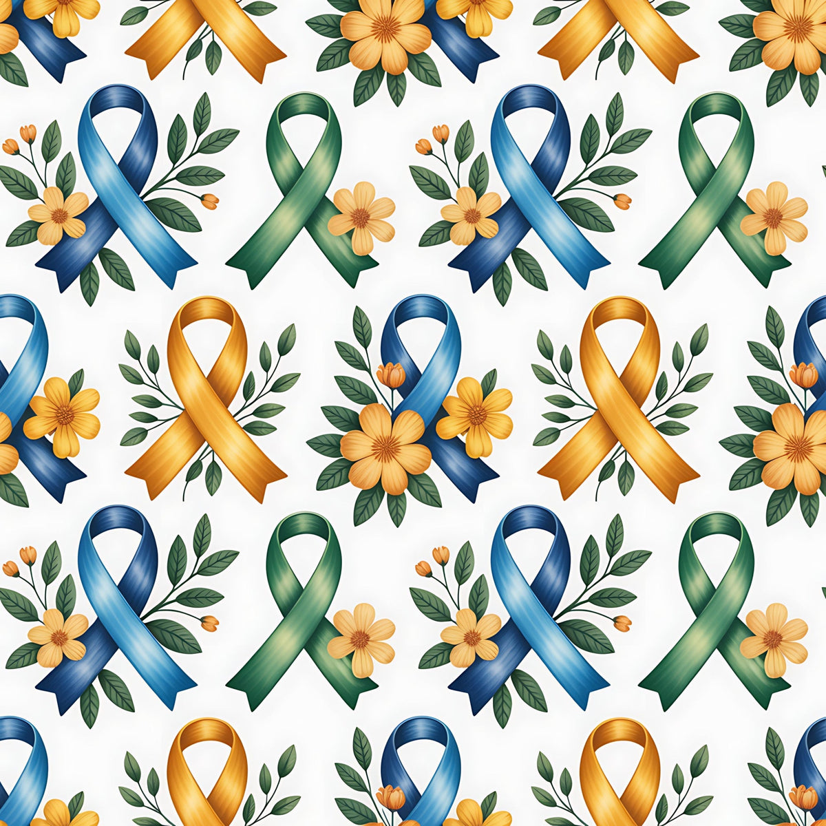 Ribbons of Hope Pattern 11 Minky Fabric